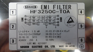 Soshin HF3250C-TOA EMI Filter Kokusai Zestone DD-1203V 300mm Used Working