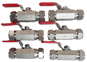 HAM-LET H-700-SS-L-1-T-LD Manual 2-Way Ball Valve Lot of 6 Working