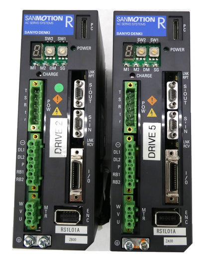 Sanyo Denki RS10L1AZA00A01 Servo Drive SANMOTION R Reseller Lot of 2 Working