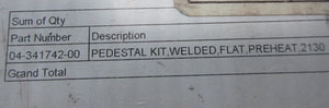 Novellus Systems 04-341742-00 Pedestal Kit Welded Flat Preheat 2130 Used