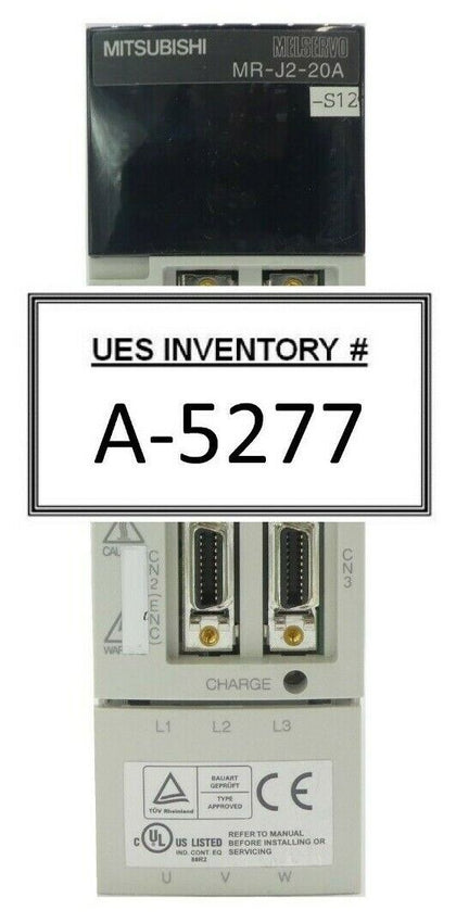 Mitsubishi Electric MR-J2-20A-S12 AC Servo Drive MELSERVO Working Surplus