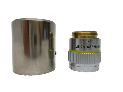 Leica 567050 Microscope Objective PL Fluotar 10x/0.25 ∞/- with Sleeve Working