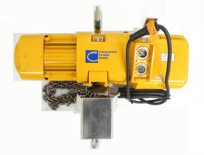 Harrington Cranes ER010LD 1 Ton Chain Hoist Hook Mount with SWD2200AA1 Working