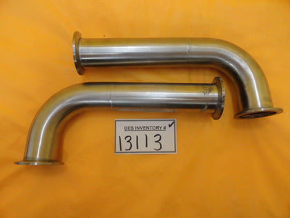MKS Instruments High Vacuum Tube Elbow 90° NW40 9.5" 9.25" Lot of 2 Used Working