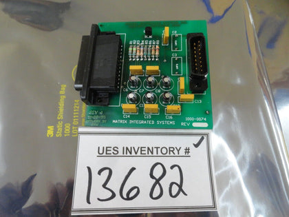 Matrix Integrated Systems 1010-0074 Connector PCB Board System 10 Used Working