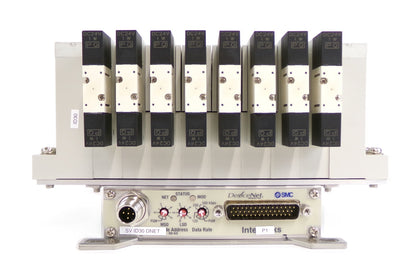 SMC VV5Q21-08-X914 8-Port Pneumatic Manifold w/ EX160-SDN2 AMAT Working Surplus
