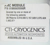CTI-Cryogenics 8186083G008R On-Board IS-8F Cryopump Working Surplus