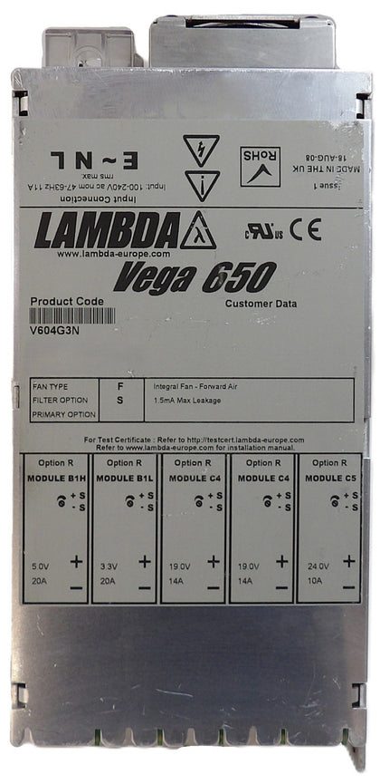 TDK-Lambda V604G3N Power Supply Vega 650 Sciex Spectrometer Working Surplus