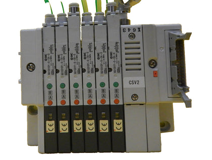 TEL Tokyo Electron CSV2 6-Port Manifold SMC SQ1231DY-5-C4-Q PR300Z Used Working