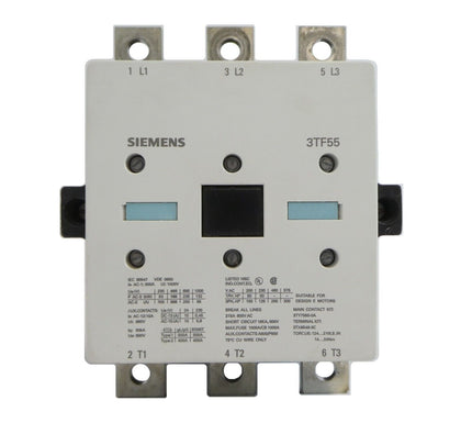 Siemens 3TF5522-0AK6 3-Pole Industrial Contactor 3TF55 Working Surplus
