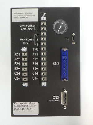 NSK Head Rotation Servo Set Driver 0190-63687 Motor 0190-63686 AMAT Working