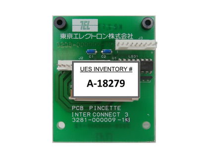 TEL Tokyo Electron 3281-000009-13 Pincette Interconnect 3 PCB P-8 Working Spare