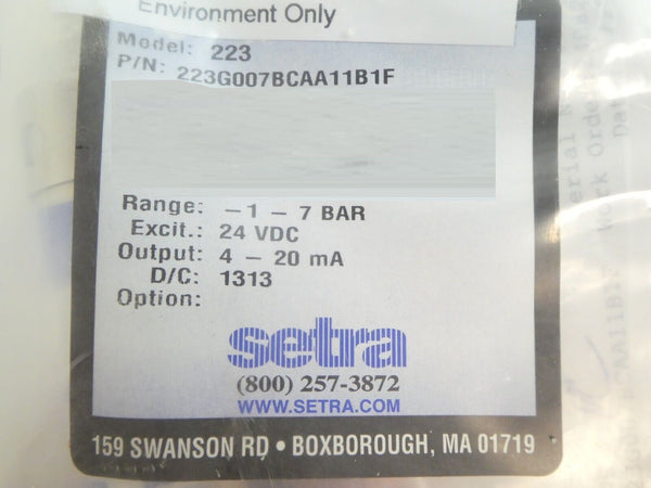 Setra 223G007BCAA11B1F Pressure Transducer 223 Lam 27-179636-00 Lot of ...