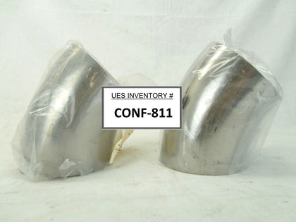 Andron A2KSX4140 Long Radius 45° Stainless UHV Elbow Fitting 2WK Lot of 2 New