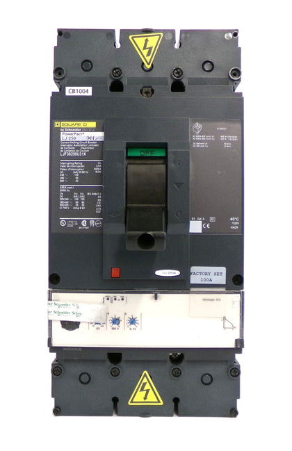 Schneider LJ250 3-Pole Circuit Breaker PowerPact LJF36250U31X Working