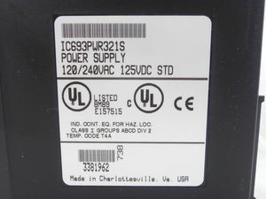 GE Fanuc Series 90-30 10-Slot PLC Control System IC693PWR321S IC693MDL741E Used