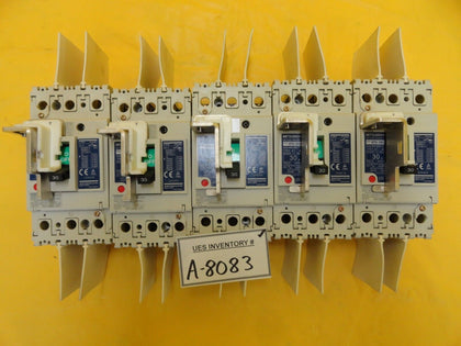 Mitsubishi NF50-SWU3 030 Circuit Breaker NF50-SWU Reseller Lot of 5 Used Working