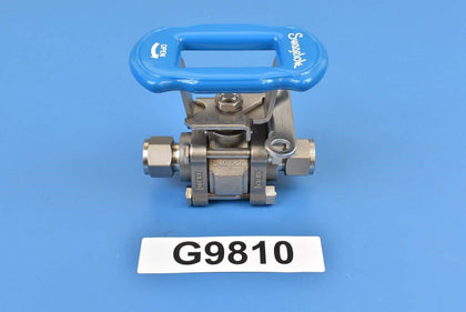 Swagelok SS-63E58-BL-JLK-NL Stainless Steel 3-Piece 60 Series Ball Valve