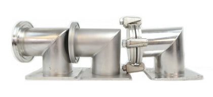 Novellus Systems 16-00104-00 90° Right Angle 3.5" Vacuum Duct Lot of 3 Working