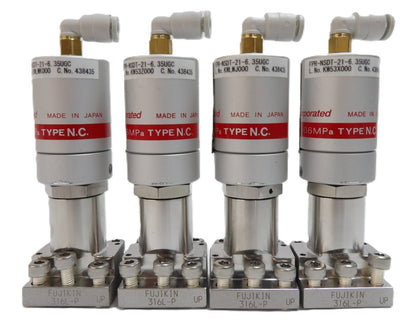 Fujikin FPR-NSDT-21-6.35UGC Metal Diaphragm Valve Reseller Lot of 4 New
