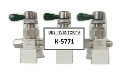 Swagelok SS-DLV51-VCR4 Manual High Pressure Valve Lot of 3 Epsilon 3000 Working