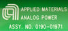 AMAT Applied Materials 0190-01971 Analog Power Supply Working Surplus