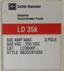 Cutler-Hammer 6633C81G03 LD 35K 3-Pole Circuit Breaker LD3600F LT3400T Working