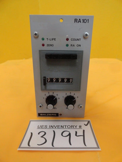 Balzers BG 290 709 TC 6-Channel Rate Adder Module RA 101 RA101 Used Working