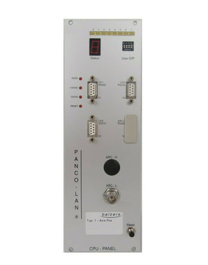 Balzers 1-Axis Pos. CPU VME Panel PCB PANCO-LAN Wyttenbach W322A Unaxis Working