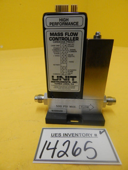 UNIT Instruments 1100-100039 Mass Flow Controller MFC UFC-1100A 10 SLM Ar Used