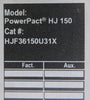 Schneider HJ150 3-Pole Circuit Breaker PowerPact HJF36150U31X Lot of 4 Working