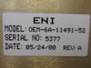 OEM-650A ENI OEM-6A-11491-52 Solid State Power Generator Tested Working Surplus