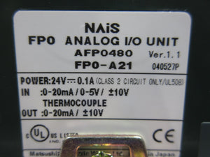 Matsushita Nais AFP0480 PLC FP0-C16T Vexta DFC1507 Cosel R10A-5 Used Working
