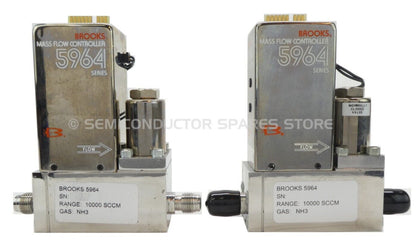 Brooks 5964 Mass Flow Controller MFC 10000 SCCM NH3 Lot of 2 OEM Refurbished
