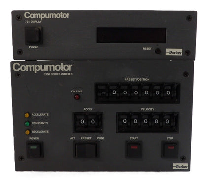 Parker Compumotor 2100-1 Robot Control Indexer W/ 721 Display Working Surplus