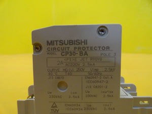 Mitsubishi CP30-BA Circuit Protector 3-Pole 2A Reseller Lot of 10 Used Working