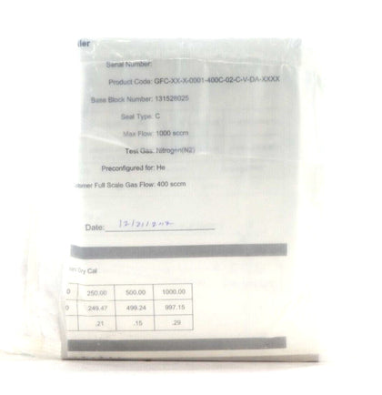 Pivotal Systems 32-03029 Mass Flow Controller MFC 400 SCCM He New Surplus