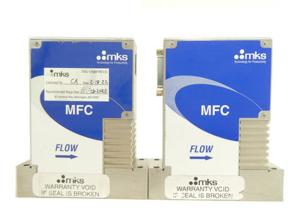MKS Instruments P4B-33372 Mass Flow Controller MFC Reseller Lot of 2 Working