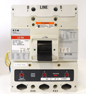 Eaton 6633C81G03 3-Pole Circuit Breaker LD 35k LD3600F Reseller Lot of 2 Working