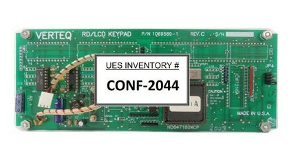 Verteq Process Systems 1069589-1 RD/LCD Keypad PCB HD647180XCP Working Spare