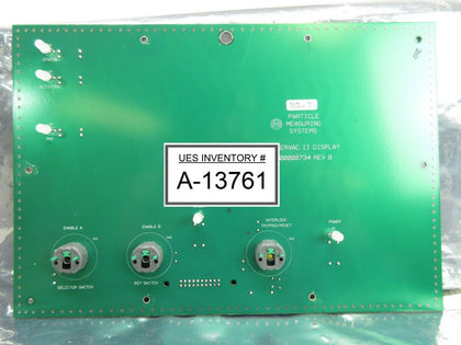 Particle Measuring Systems 1000008735 FiberVac II Display Board PCB Rev. B Used