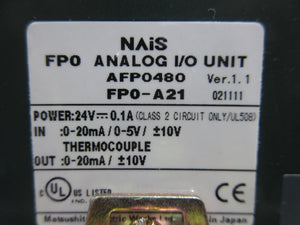 Matsushita Nais AFP0480 PLC FP0-A21 Vexta DFC1507 Cosel R10A-5-N Used Working