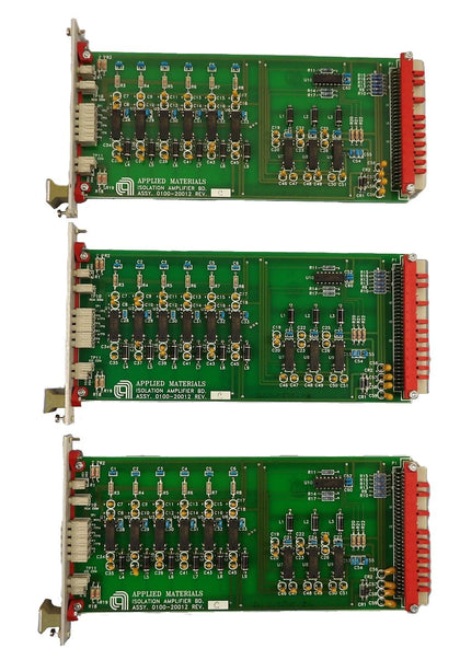 AMAT Applied Materials 0100-20012 Isolation Amplifier PCB Card Lot of 3 Working