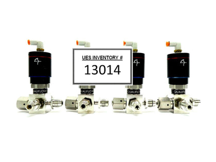 Qualiflow 2x10-9atm.cm3/Sec 4-Way Pneumatic Valve Lot of 4 Working Surplus