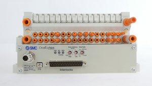 SMC VV5Q11-16-X1602 16-Port Manifold Module EX420-SDN2 Lot of 2 Working Surplus
