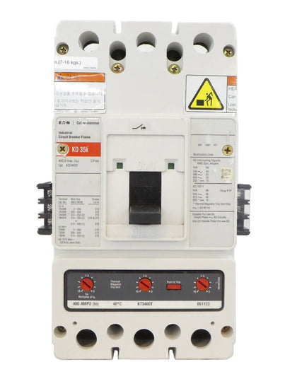 Eaton KD3400F 3 Pole Industrial Circuit Breaker Module KD 35k KT3400T Working