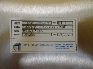 AMAT Applied Materials 9090-00923 Processor Vacuum Control Chassis Working