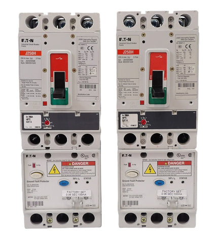 Eaton JGH3250NN 3 Pole Industrial Circuit Breaker ELJBN3250W Lot of 2 Working