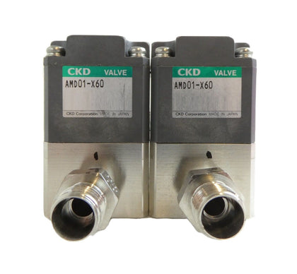 CKD AMD01-X60 Pneumatic Valve TEL Reseller Lot of 2 Working Surplus