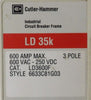 Cutler-Hammer 6633C81G03 LD 35K 3-Pole Industrial Circuit Breaker LD3600F